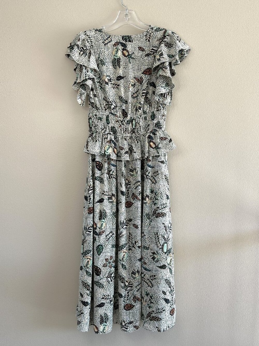Ulla Johnson Brielle Silk Flutter Sleeve Midi Dress, 2, Elegant Whimsical - Picture 10 of 12